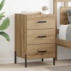 VidaXL Dulap de noapte stejar artizanal 40 x 40 x 66 cm Lemn compozit 882126