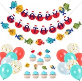 Set aniversar Wernsai, latex/hartie, multicolor, 56 piese