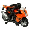 Motocicletă Jucărie, Model Rotativ, Sunete, Lumini, Bump&amp;Go, Orange, Oem