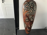 Imensa masca africana veche,lucrata manual,lungime 51 cm,de colecție/decor