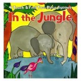 4 Touch &amp; Feel 2 Piece Jigsaws Book : In the Jungle