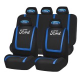 Set Huse Scaune Universale Compatibile cu Ford&ndash; Negru/Albastru