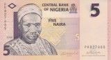 Bancnota Nigeria 5 Naira 2006 - P32a UNC ( hartie )