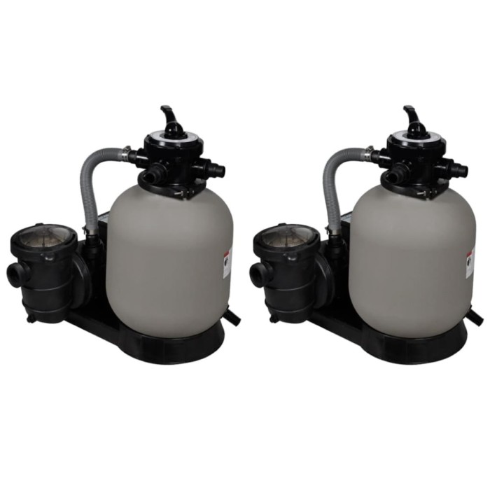 vidaXL Pompe filtru cu nisip, 2 buc., 600 W, 17000 l/h 277090