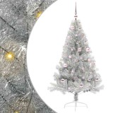 VidaXL Pom de Crăciun artificial pre-iluminat Argintiu 150 cm PET 3397195