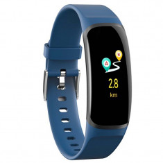 Bratara Fitness Techstar? MT58, Ecran 0.96&amp;quot; inch, Bluetooth 4.0, IP66, Tensiune, Puls, Alerta Sedentarism, Albastru foto