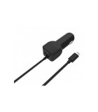 Alimentator USB bricheta auto cu cablu Lighting 2 iesiri 2.4A negru