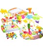 Set de construit, compusa din surubelnita, burghiu, suruburi colorate, 181 piese