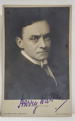 HARRY WALDEN , ACTOR GERMAN ( 1875 - 1821 ) , FOTOGRAFIE SEMNATA , INCEPUTUL SEC. XX foto