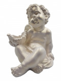 Cumpara ieftin Statueta decorativa, Inger, Alb, 32 cm, DV75-4P