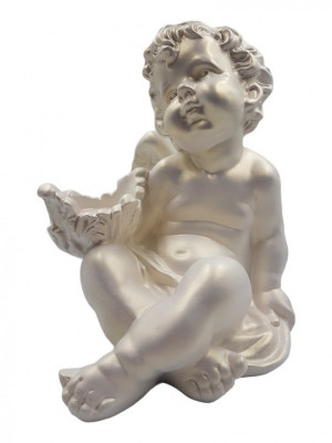 Statueta decorativa, Inger, Alb, 32 cm, DV75-4P foto