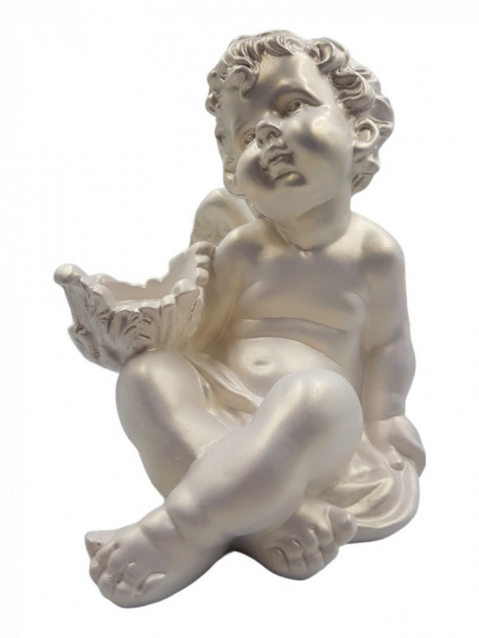 Statueta decorativa, Inger, Alb, 32 cm, DV75-4P