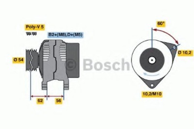Generator / Alternator OPEL CORSA C (F08, F68) (2000 - 2009) BOSCH 0 986 047 280 foto
