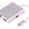 Cablu HDMI soclu, RJ45 soclu, USB A soclu, USB C mufa, USB C Power Delivery, USB 3.0, USB 3.1, lungime 200mm, {{Culoare izola&amp;#355;ie}}, QOLTEC - 5040