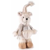Figurina Ursulet Baietel textil multicolor 19x11x46 cm