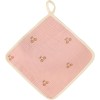 Prosop Absorbant Cyrax Bumbac 25x25 cm Model Cirese Roz cu Agatatoare pentru Bebesi