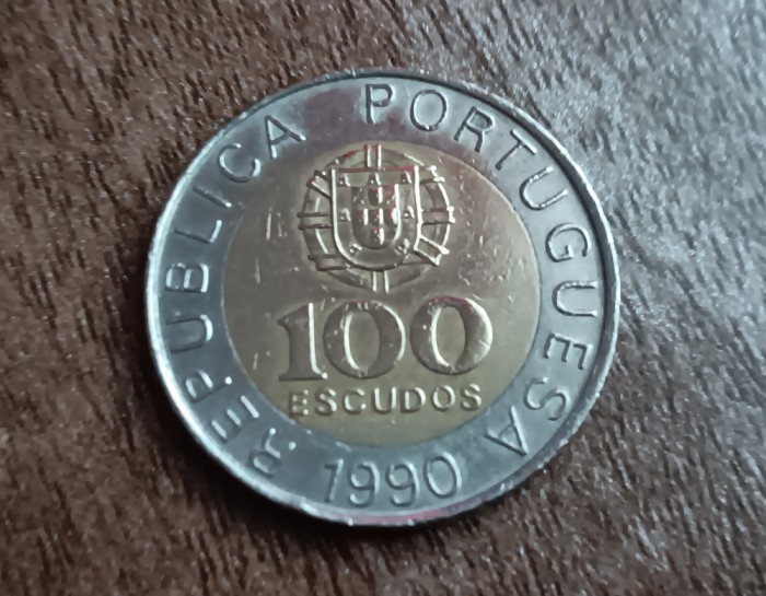 C50 - Moneda foarte veche - Portugalia ante euro - 100 escudos - 1990