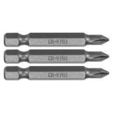 65456 STHOR Set 3 biti philips PH1, prindere hexagonala 1/4&amp;quot;, lungime 50 mm