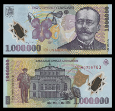 Bancnote Romania, bani vechi -1000000 lei 2003 foto