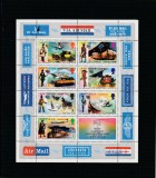 Antigua si Barbuda 1974-U.P.U.,Centenar,bloc 7 valori dantelate,MNH,Mi.Bl.6