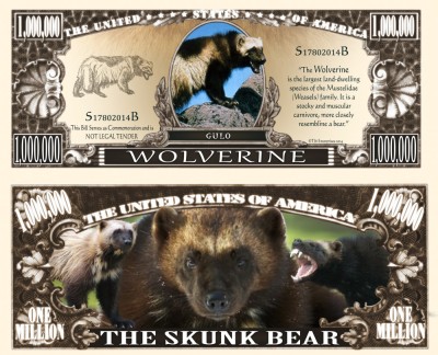 !!! SUA = FANTASY NOTE (TJ6) = WOLVERINE , JDERUL AMERICAN - 2014 - UNC foto