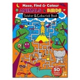 Cumpara ieftin Maze Find and Colour Book - Animals and Birds