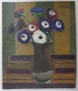 Petre Hartopeanu (1913-2001) - Anemone Ulei Carton 36x30 cm
