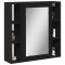 vidaXL Dulap baie cu oglindă negru 60x16x60 cm lemn compozit 842426