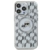 Husa MagSafe pentru Apple iPhone 15, Karl Lagerfeld, IML Monogram Karl &amp; Choupette&#039;s Heads, Transparenta