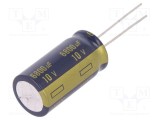 Condensator electrolitic low ESR THT 6800uF 10VDC &Oslash;16x31,5mm Panasonic