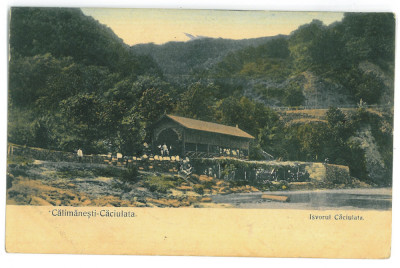 1741 - CACIULATA, Valcea, Izvorul nr. 1, Romania - old postcard - used - 1909 foto