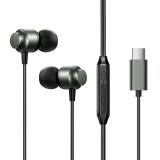 Cumpara ieftin Casti cu Fir Type-C, In-Ear, 1.2m - JoyRoom (JR-EC06) - Dark Gray