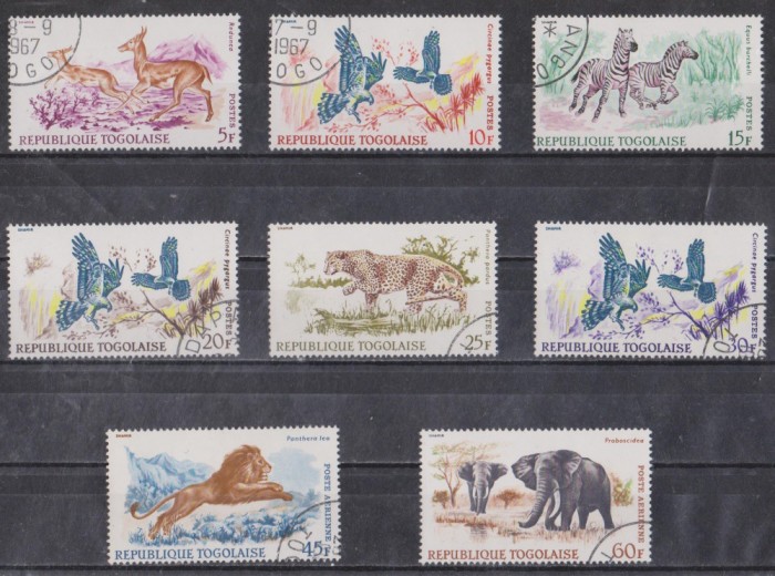 A12 S6 11 - Timbre foarte vechi - Togolaise - Togo - animale salbatice