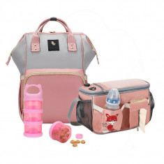 Geanta pentru mamici DE (light pink) Set