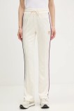 Fila pantaloni de trening Lamim culoarea bej, cu imprimeu, FAW1000