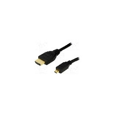 Cablu HDMI - HDMI, HDMI mufa, micro mufa HDMI, 1.5m, negru, LOGILINK - CH0031