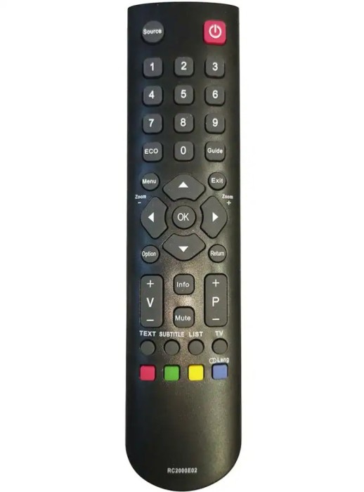 Telecomanda compatibila TV Vortex /Tesla /RC2000E02 pentru schimbare cod POWER +2 cod ER: 558 /9326 MFY 548 /RCA-0E (326-2)