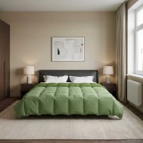 vidaXL Duvet complet pe tot parcursul anului Patos Verde 220 x 260 cm 42026047