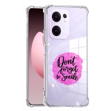 Husa antisoc pentru oppo reno13 f, airbag pro, clear, don&#039;t forget to smile
