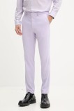 HUGO pantaloni barbati, culoarea violet, drept, 50538303