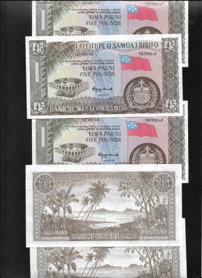 Samoa de Vest Western Samoa 5 Pounds 1963/2020 unc pret pe bucata foto