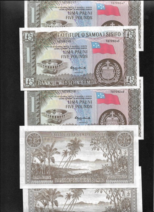 Samoa de Vest Western Samoa 5 Pounds 1963/2020 unc pret pe bucata