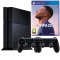 Consola Sony PlayStation 4 PS4 500GB + 2 Controllere + FIFA 22 Second-Hand SH