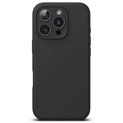 Husa Ringke Silicone Iphone 16 Pro Max negru magsafe foto
