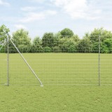 VidaXL Euro Fence cu 7 st&acirc;lpi cu v&acirc;rfuri 1.6x10 m din oțel galvanizat
