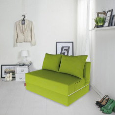 Canapea extensibila Urban Living, 136x80x40 cm, Verde