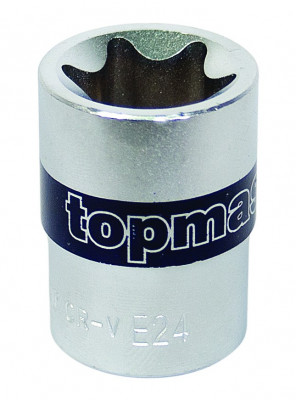 Tubulara scurta 1/2&amp;amp;quot; x E10 stea CRV Topmaster Profesional foto
