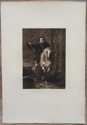 Portretul Marchizului Antoine Jules, A. van Dyck// gravura A. Quantin foto