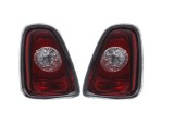 Set stopuri Spate Mini One/Cooper/Clubvan/Coupe/Roadster/Cabrio (R56/57/58/59), 08.2010-, Stanga+Dreapta, LED; janta cromata, rosu-alb; cu locas bec;