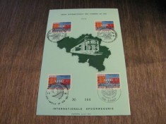 4 Timbre Obliterate cu Ștampile Speciale , Ediție Limitată Colecție Feroviară Belgia 1972